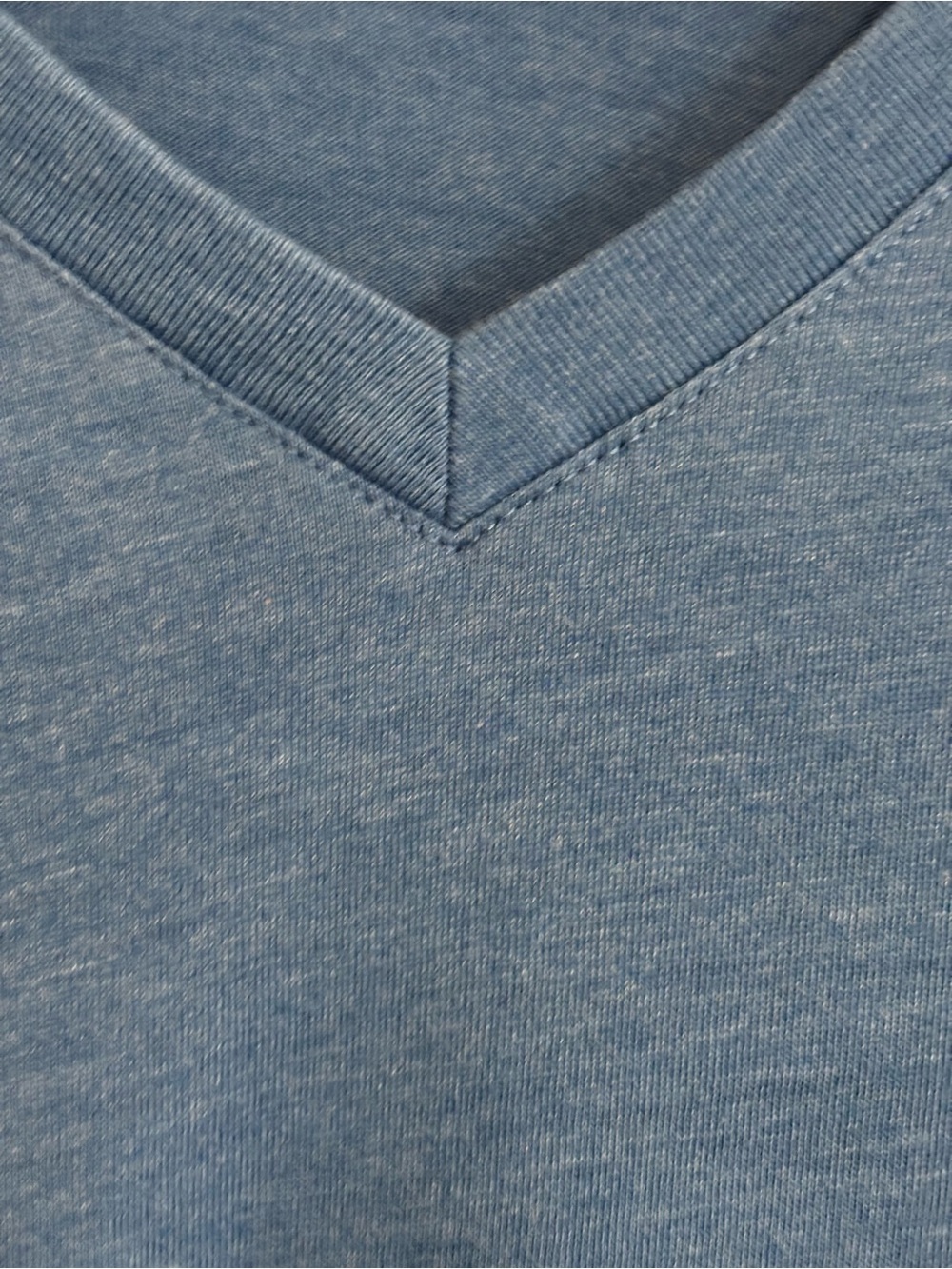 Large Banana Republic Men's Eco Premium Wash T-Shirt Blue V-Neck Tee - Picture 5 of 7